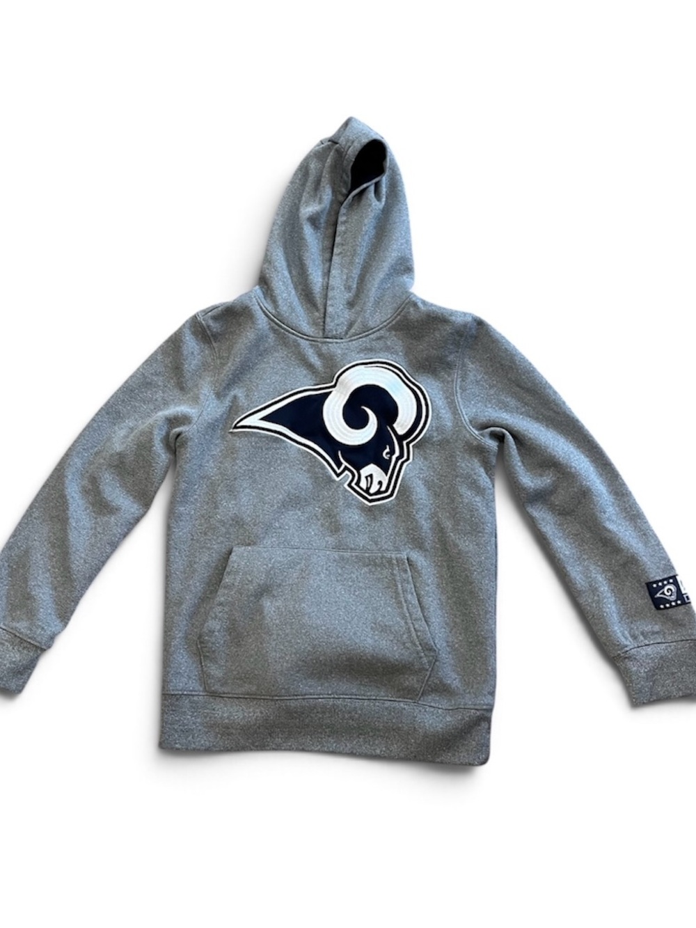 NFL Gray Hooded Crewneck with Rams Logo
